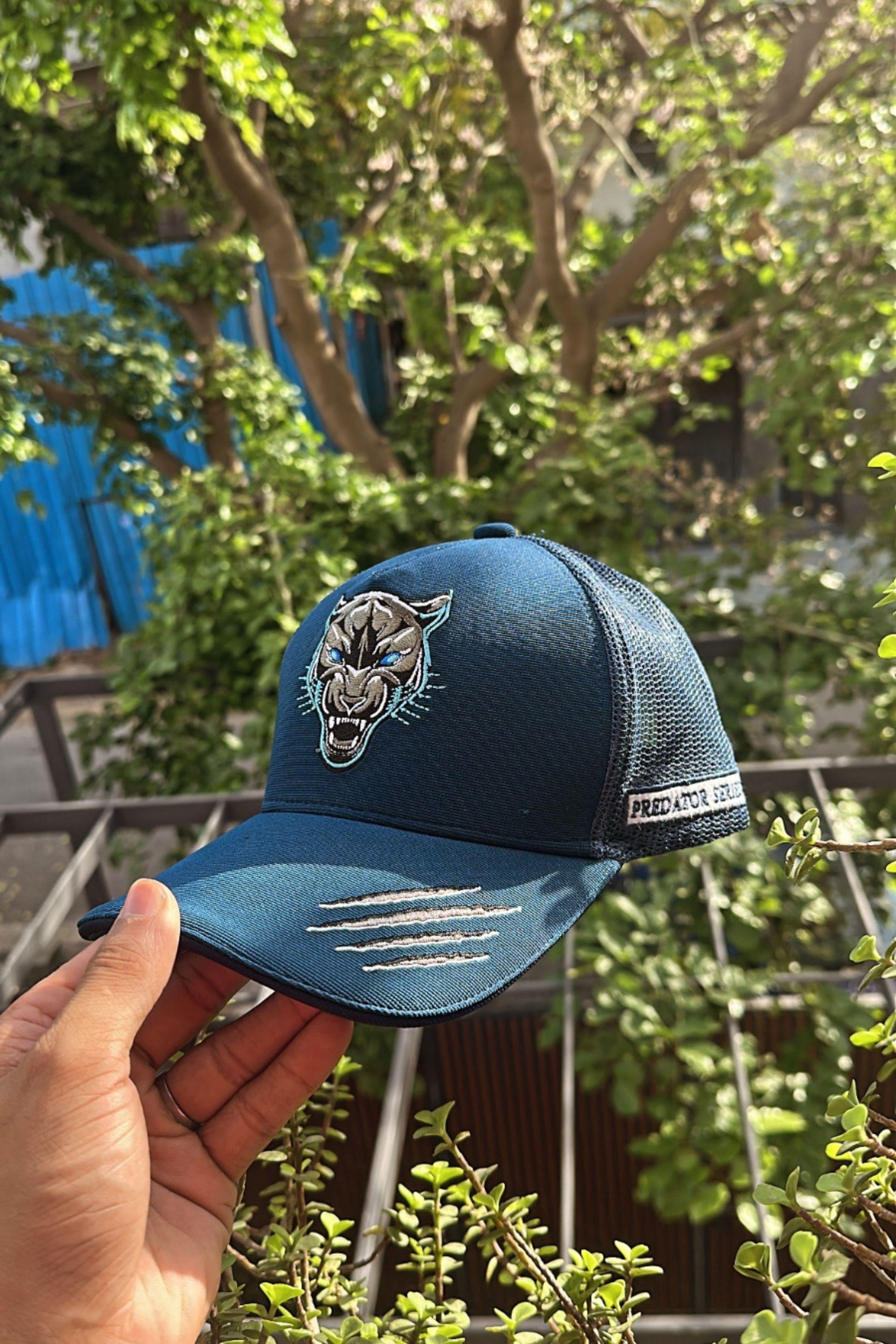 Midnight Prowler - Blue Unisex Trucker Cap