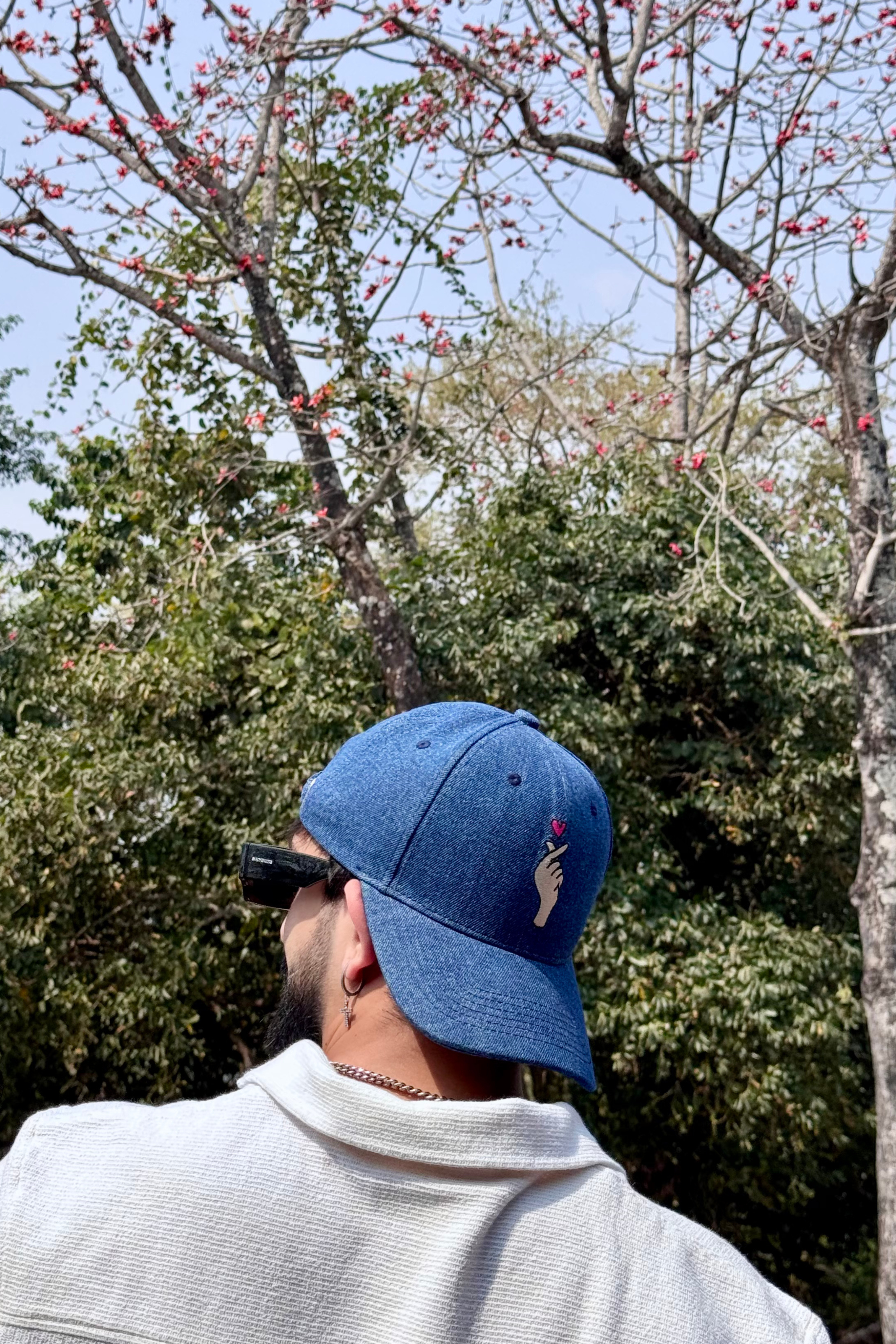 Korean heart - 6 panel Denim baseball cap