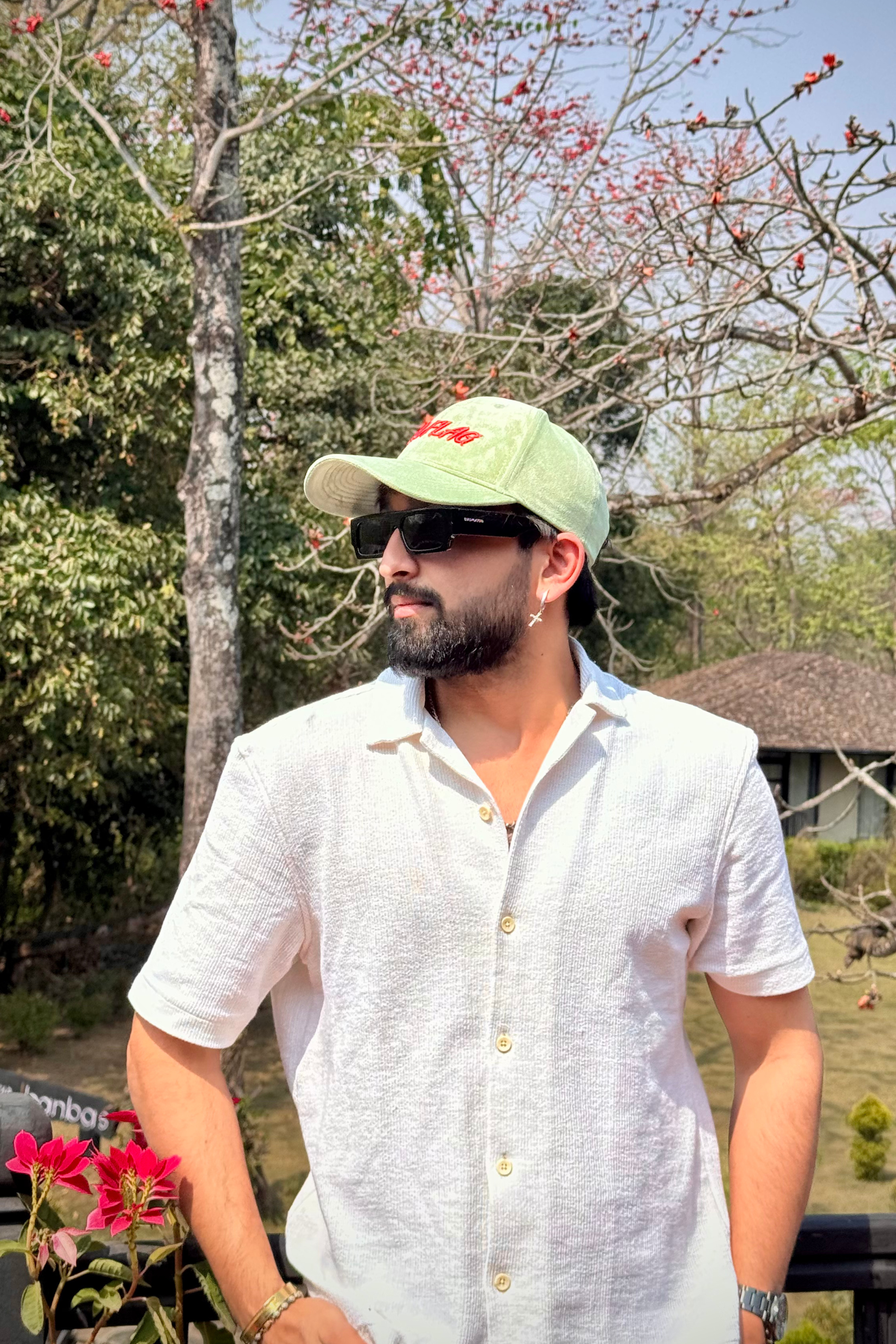 Red flag? Green flag? - olive green suede baseball cap