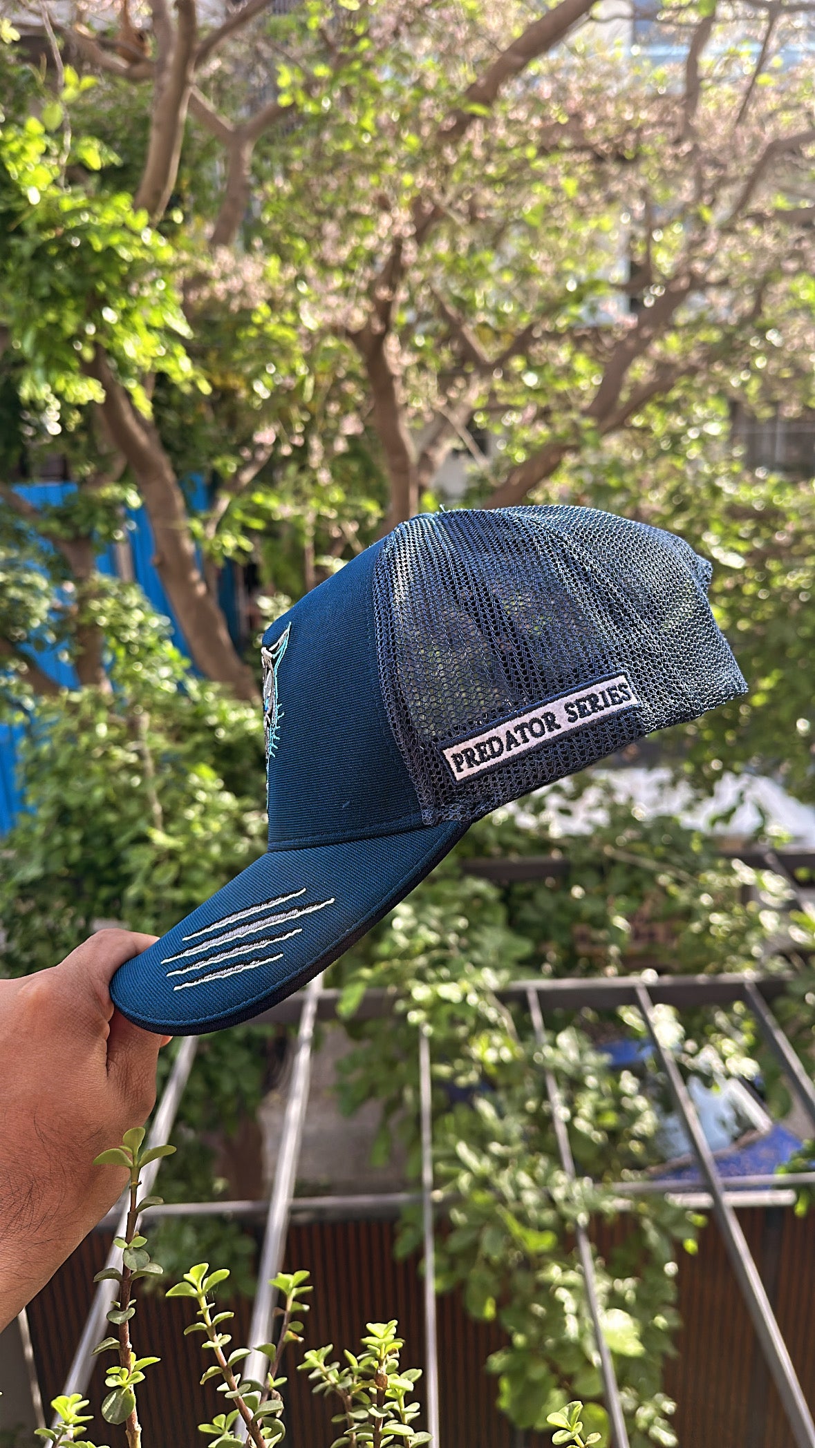 Midnight Prowler - Blue Unisex Trucker Cap