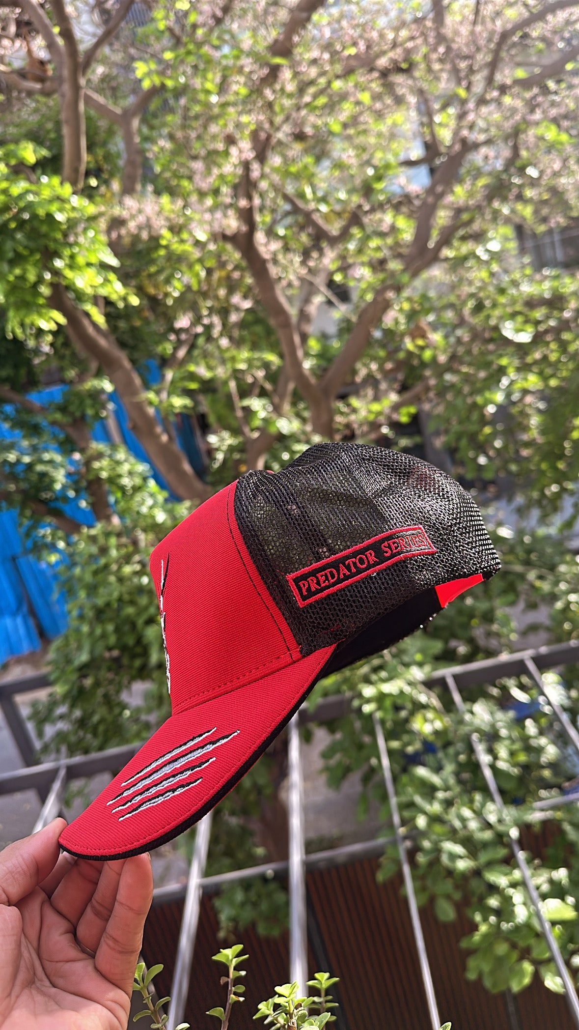 Velvet Reaper - Red/Black unisex trucker cap