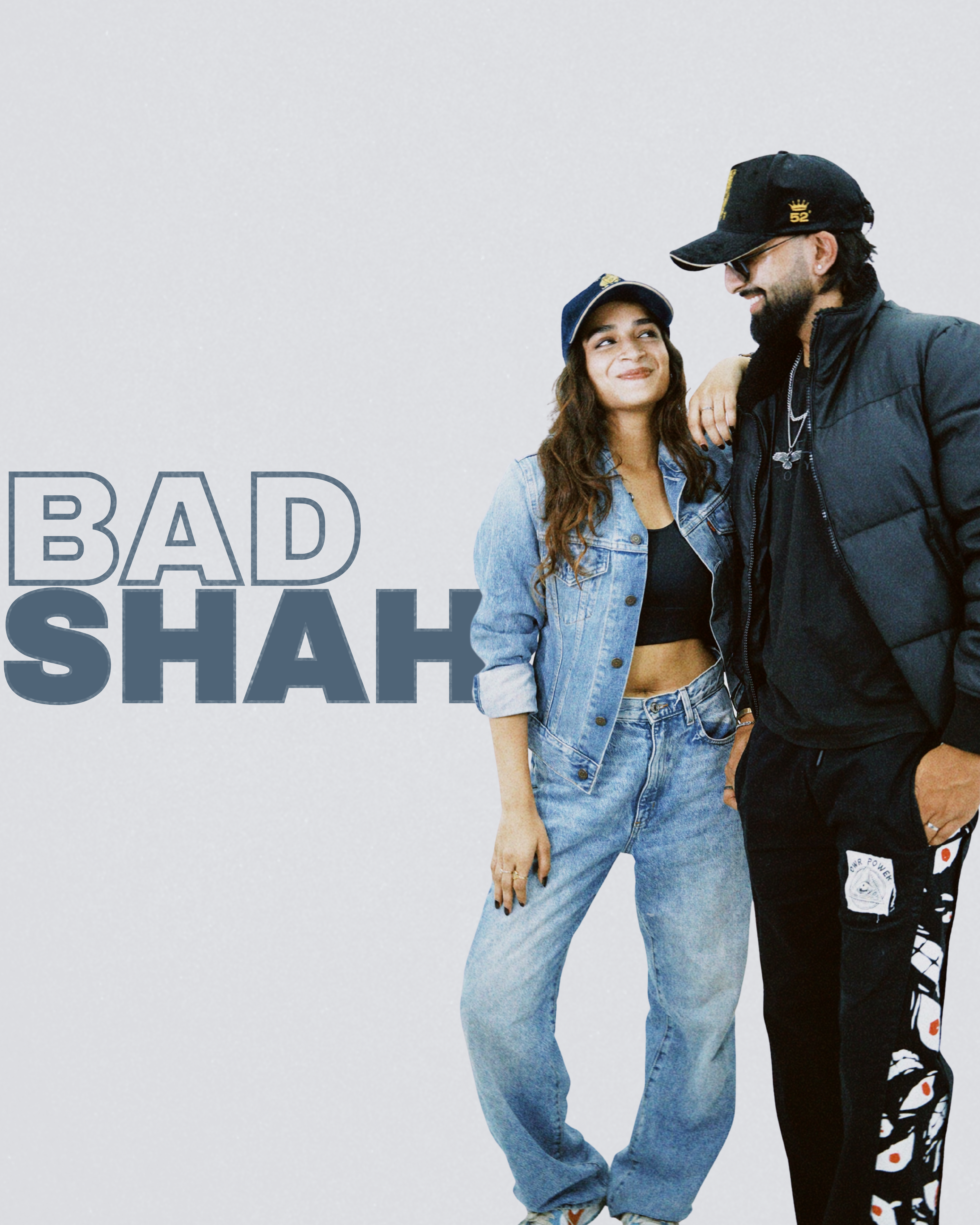 Badshah - black suede unisex baseball cap