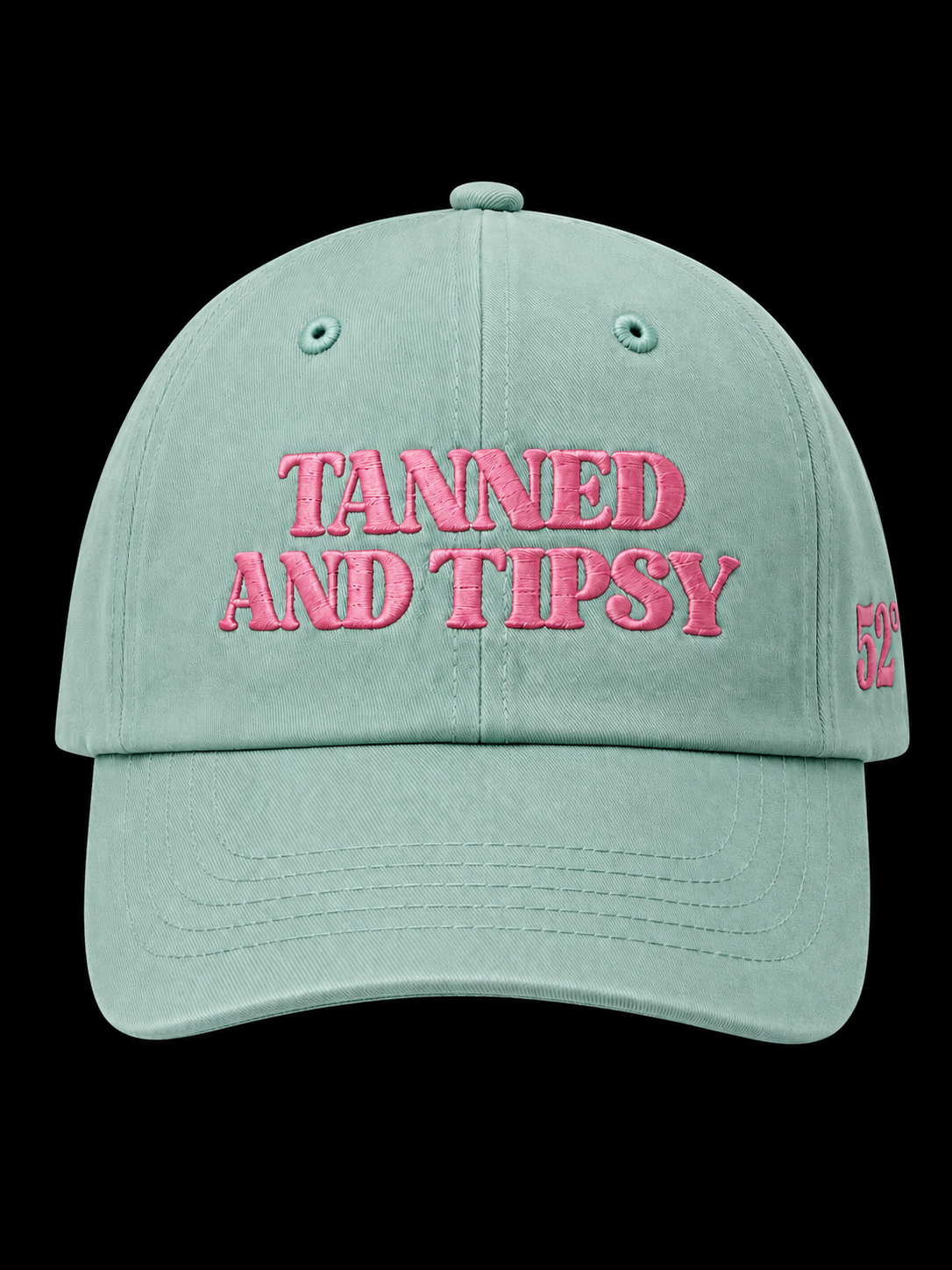 Tanned And Tipsy — Mint/Pink unisex baseball Cap