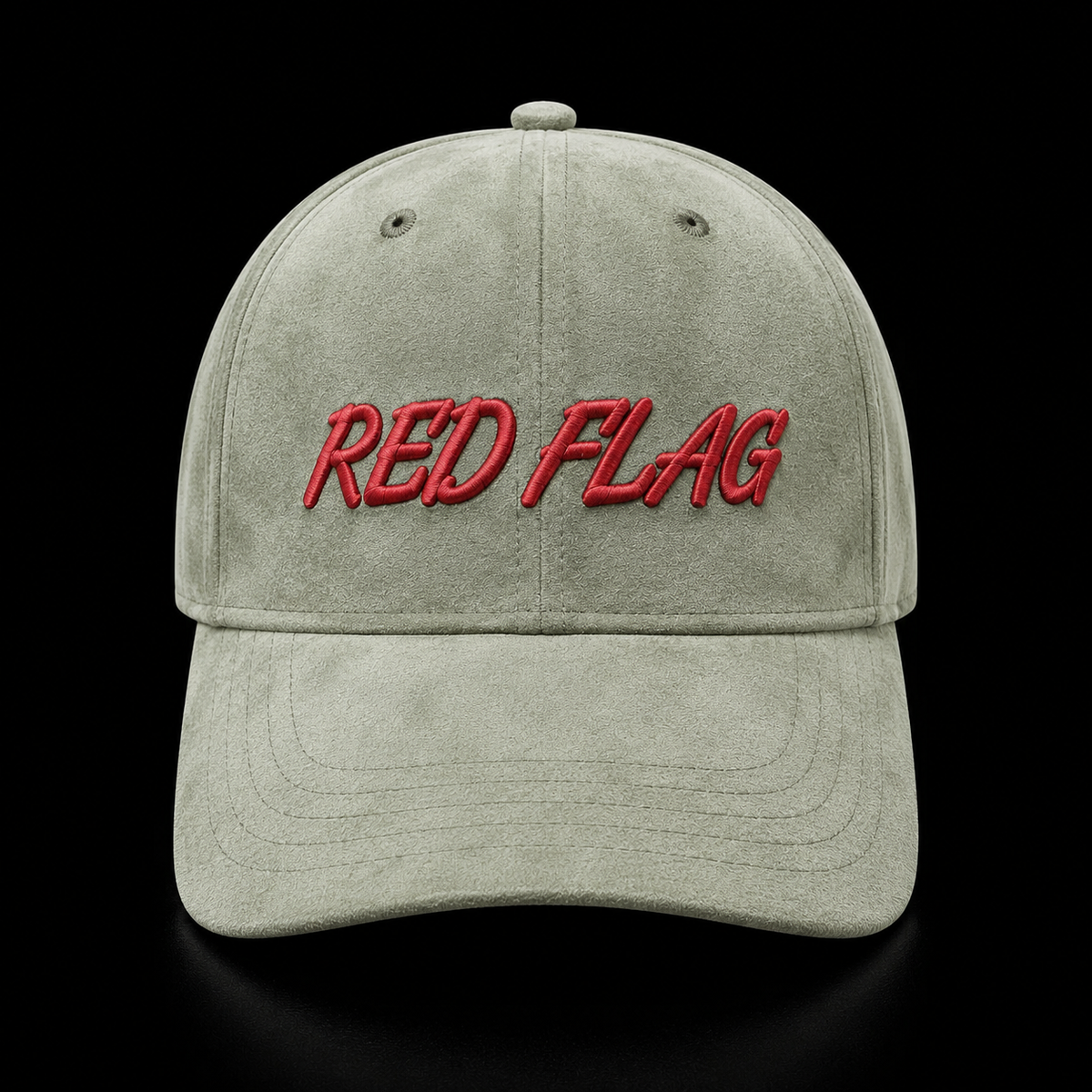 Red flag? Green flag? - olive green suede baseball cap