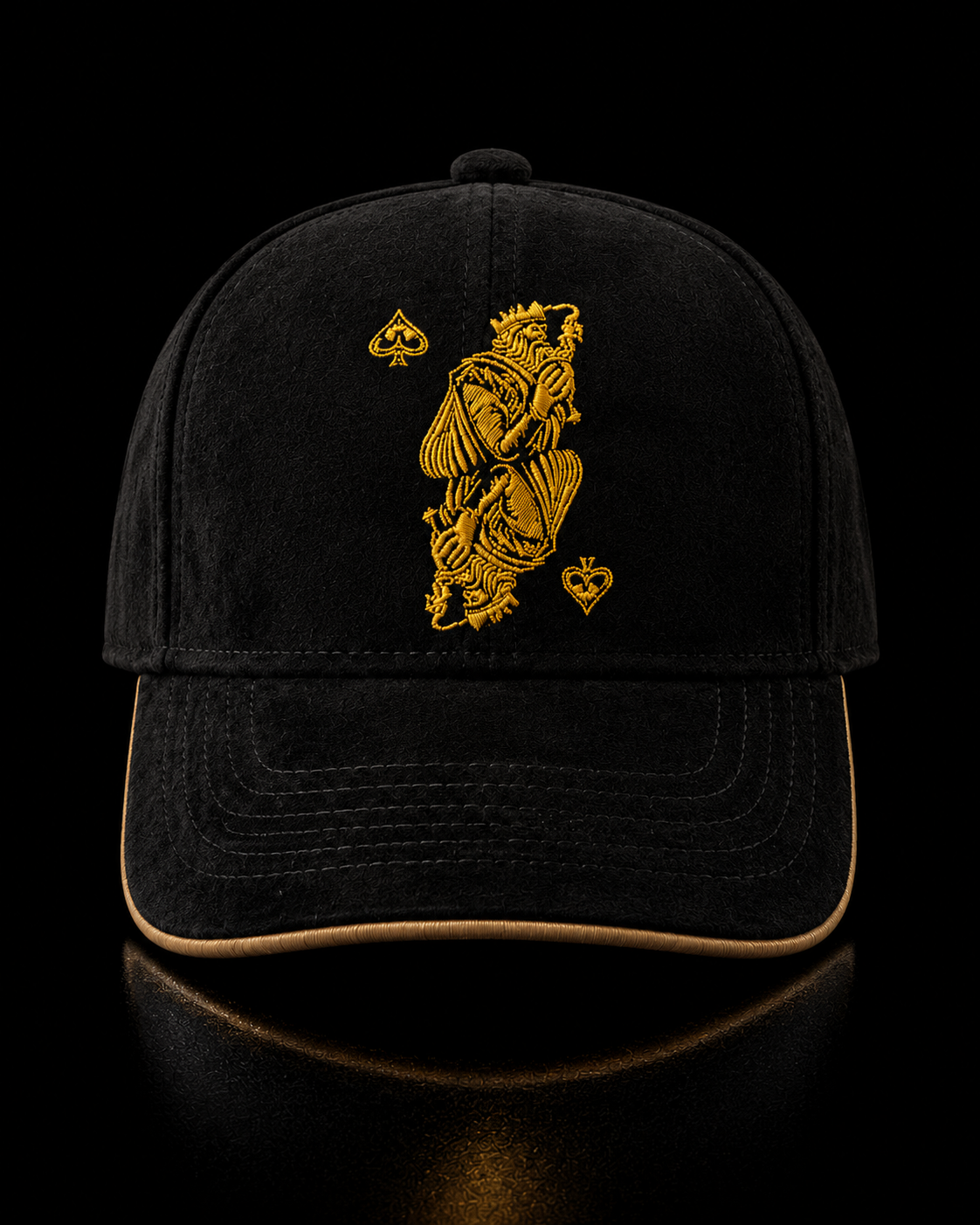 Badshah - black suede unisex baseball cap