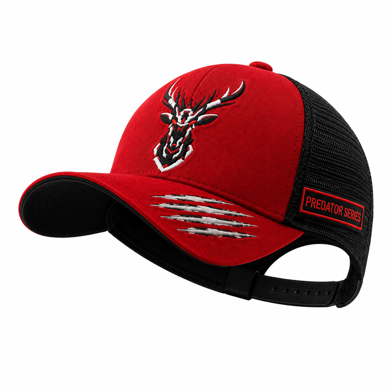 Velvet Reaper - Red/Black unisex trucker cap