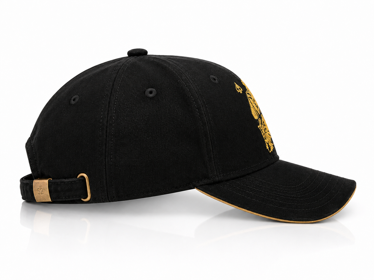Badshah - black suede unisex baseball cap