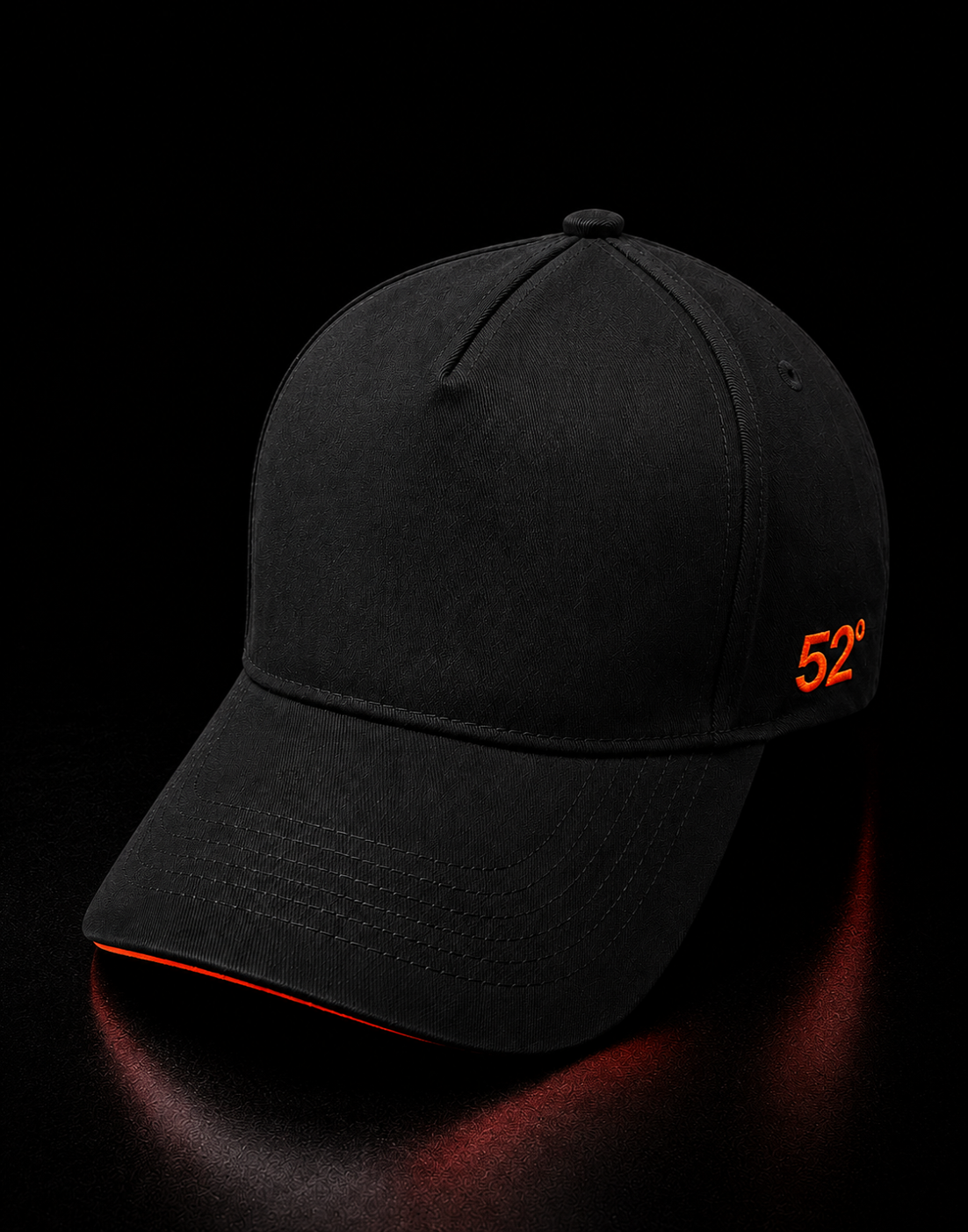 Black cap with '52' logo on a black background