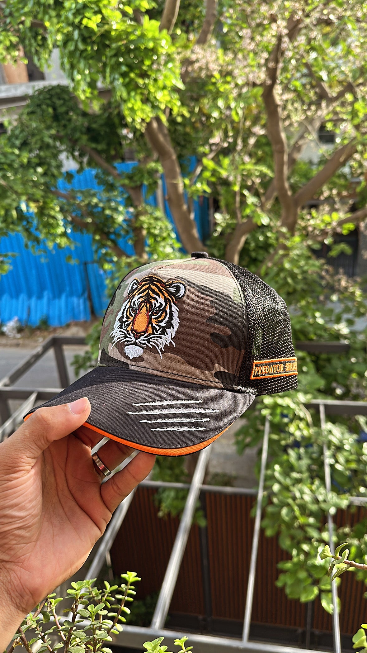 Firestripe - Camo/Black Unisex Trucker Cap