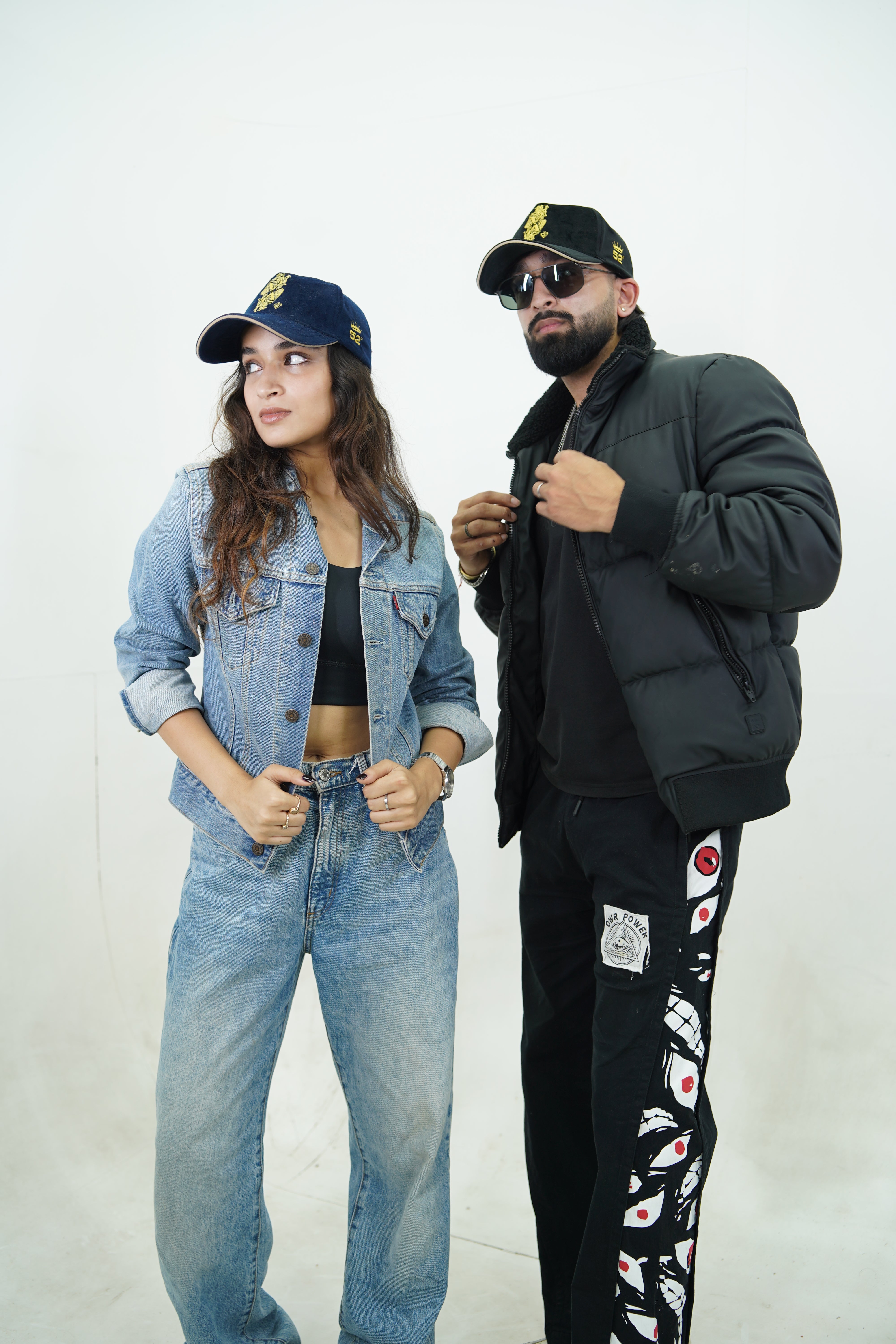 Badshah - black suede unisex baseball cap