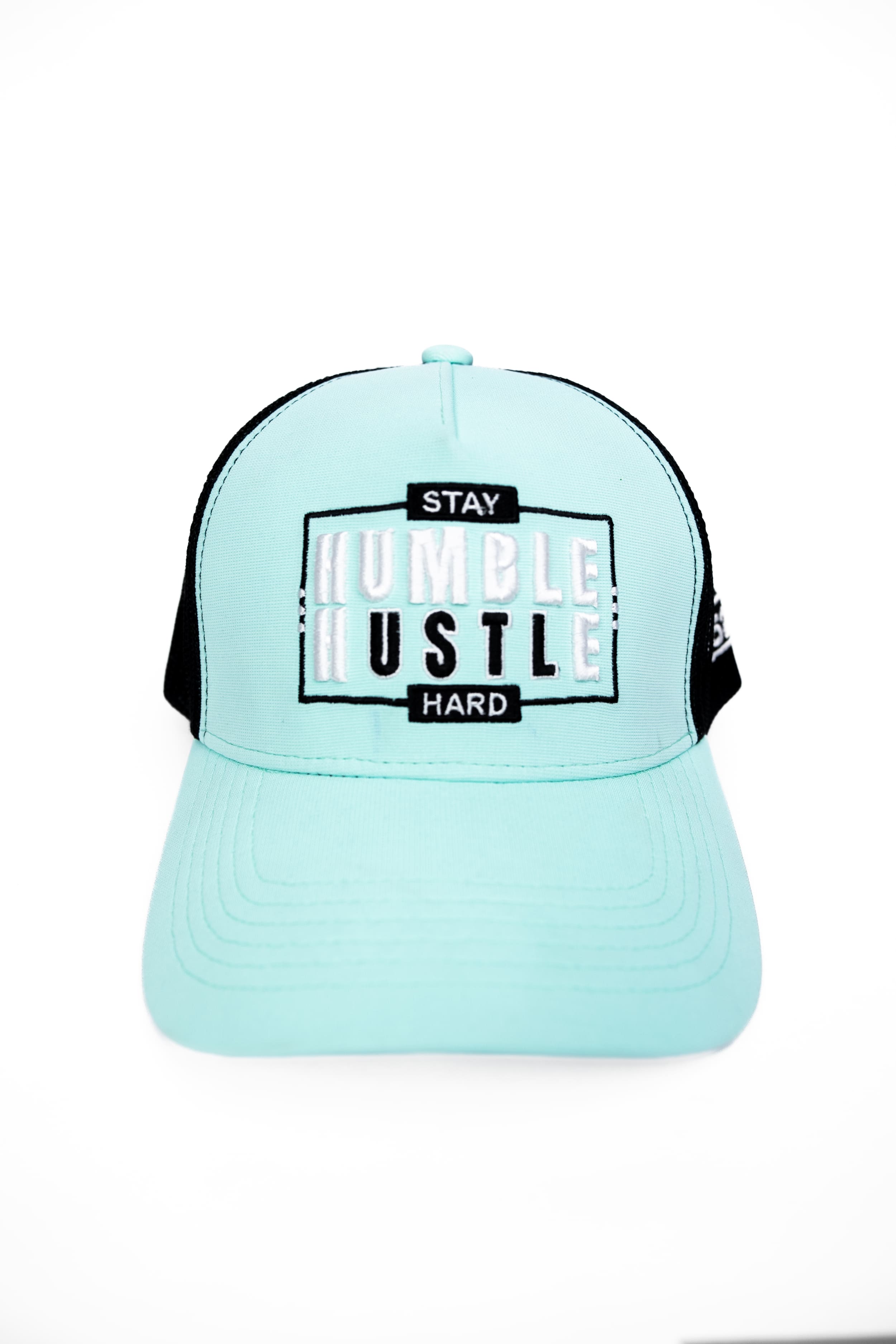 Humble Hustle - Mint/Black unisex trucker cap