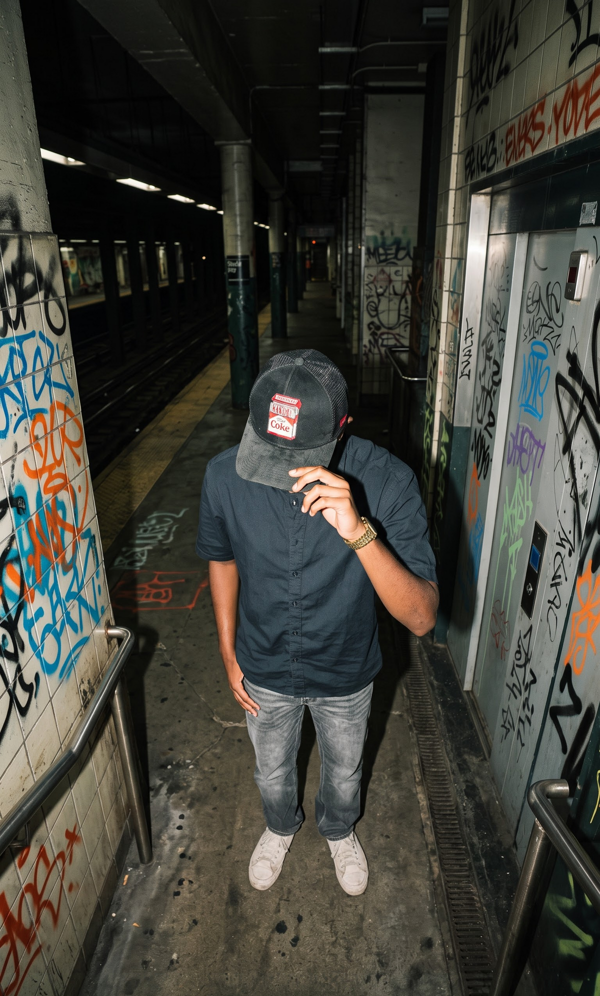 Fridge Cigs - black suede unisex trucker cap