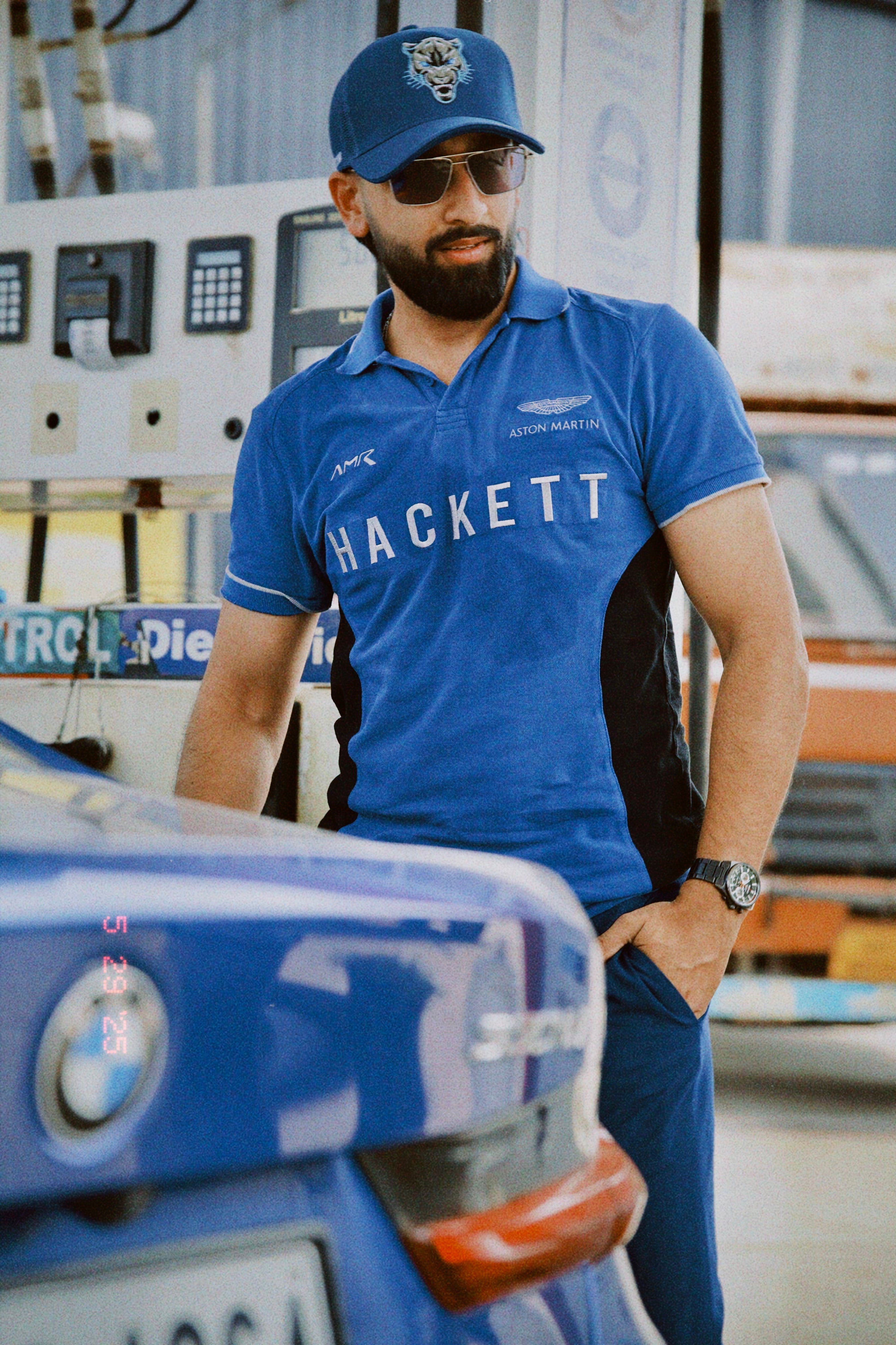 Midnight Prowler - Blue Unisex Trucker Cap