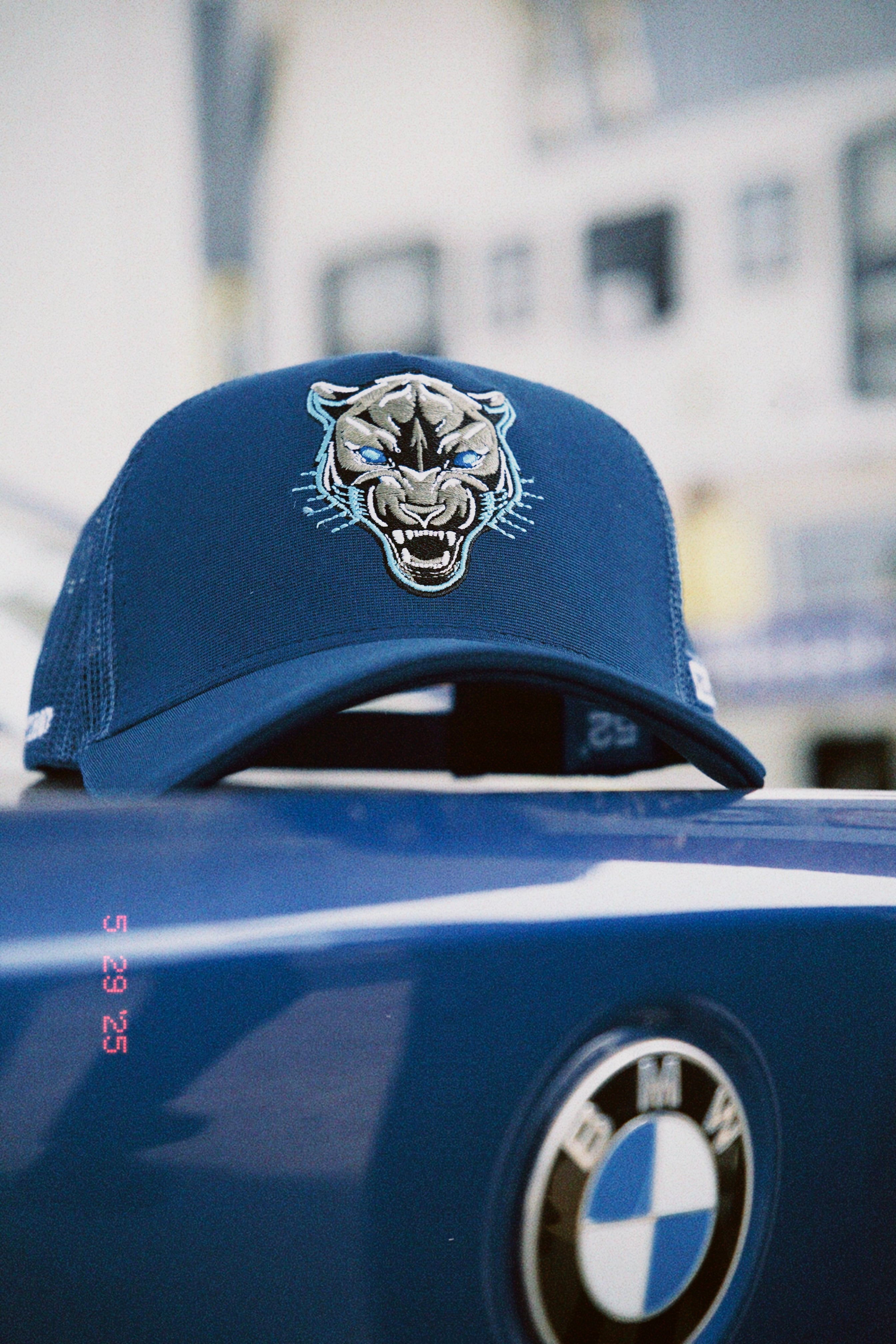 Midnight Prowler - Blue Unisex Trucker Cap