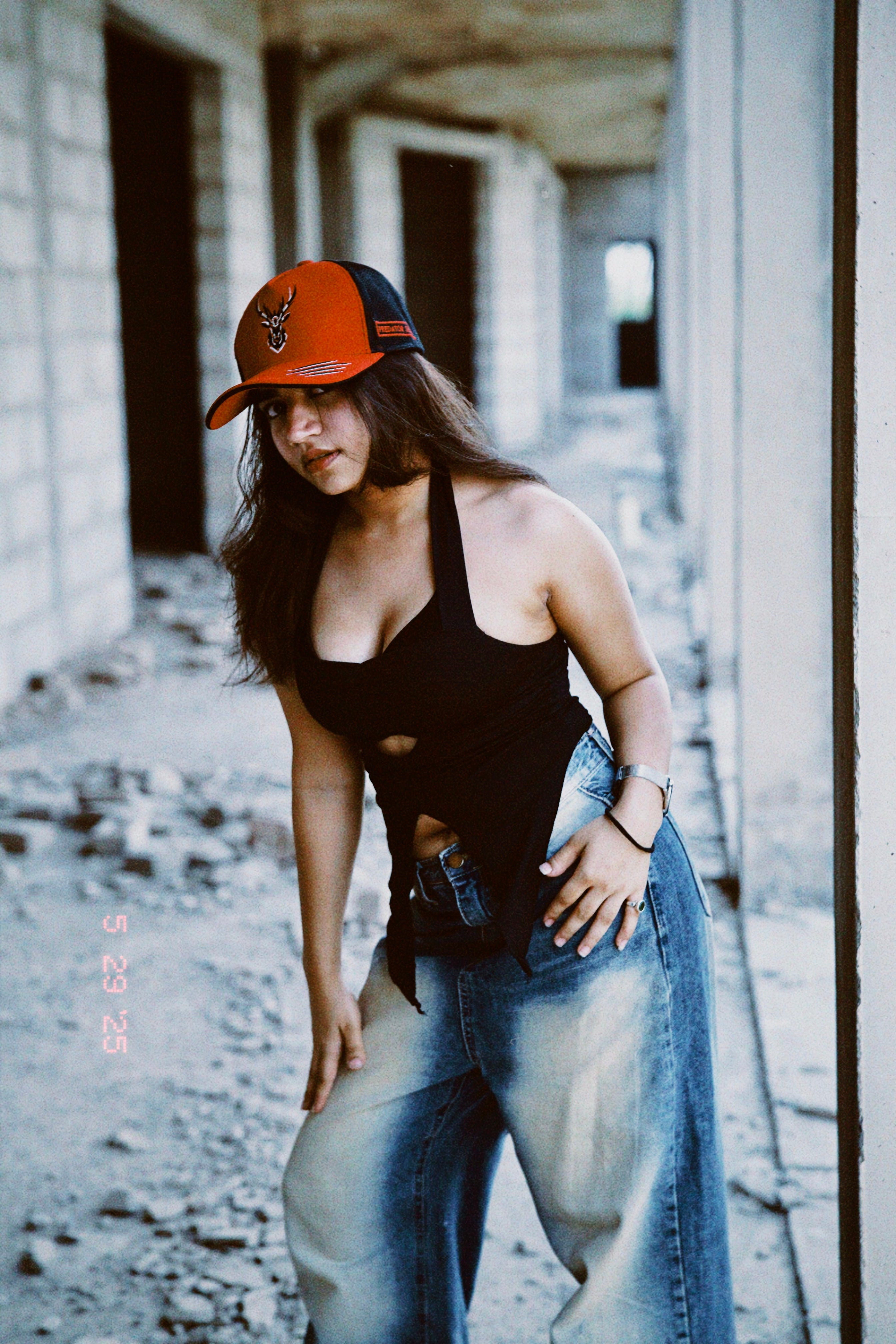 Velvet Reaper - Red/Black unisex trucker cap