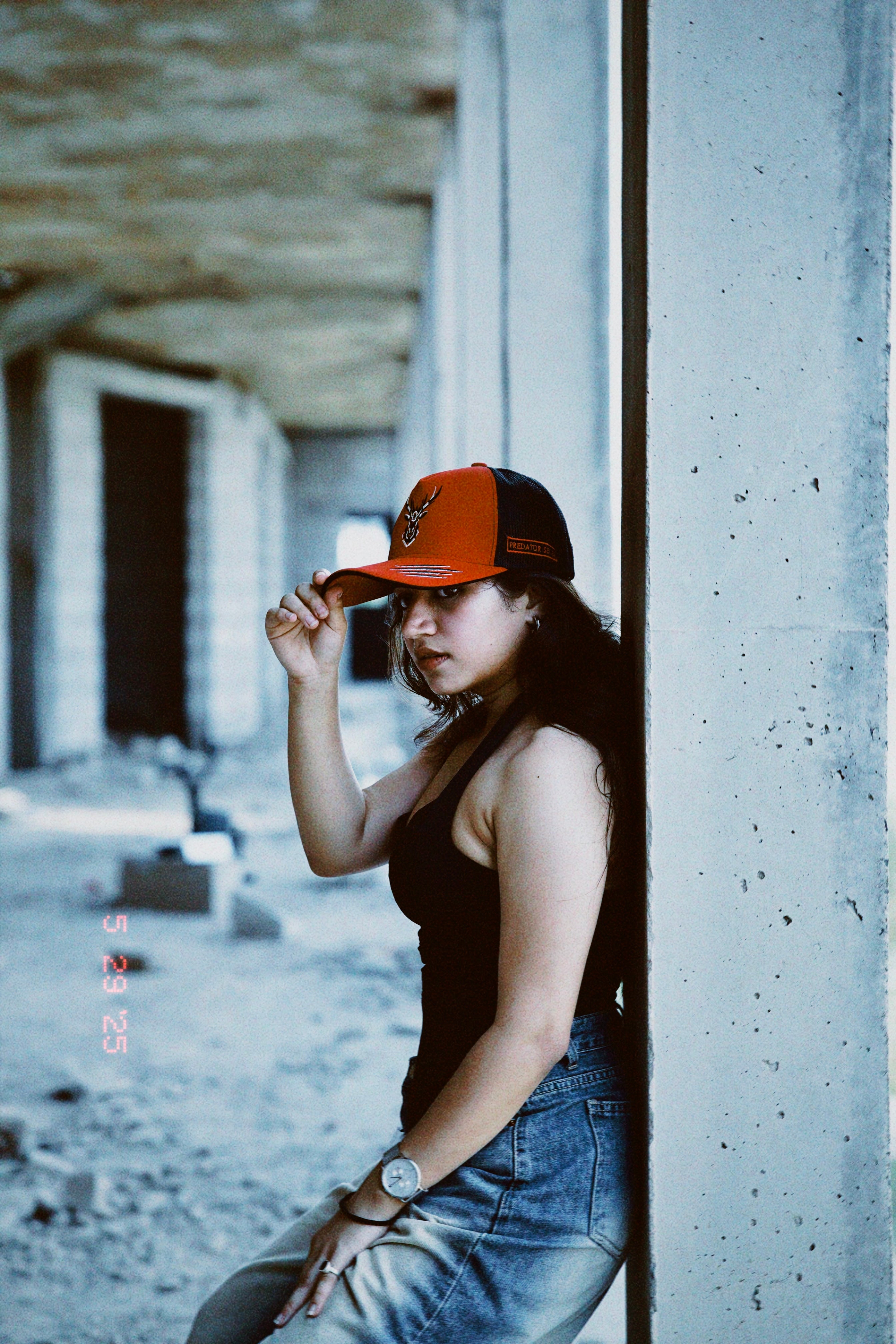 Velvet Reaper - Red/Black unisex trucker cap