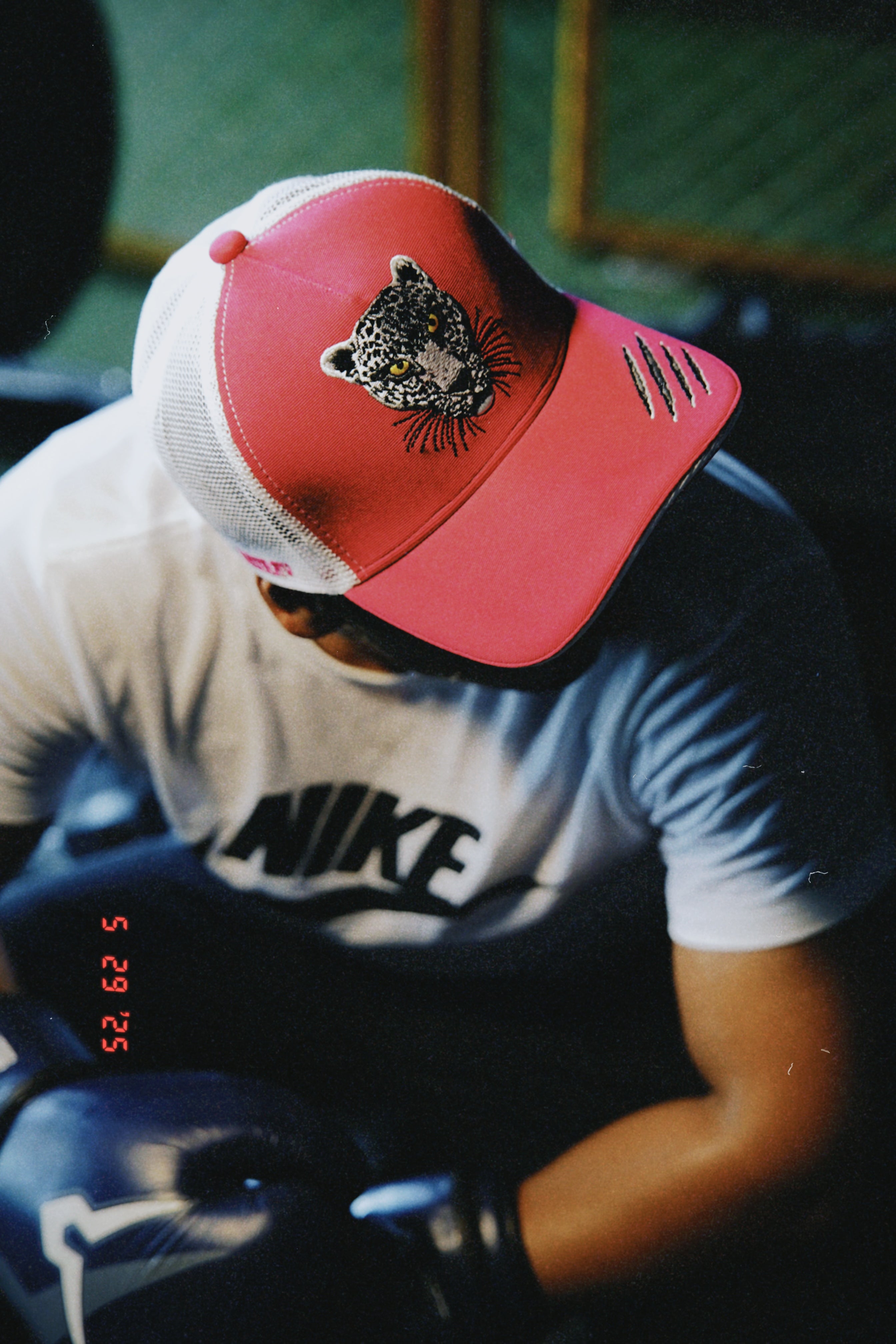 Shyran - Dark Pink/White Unisex Trucker Cap