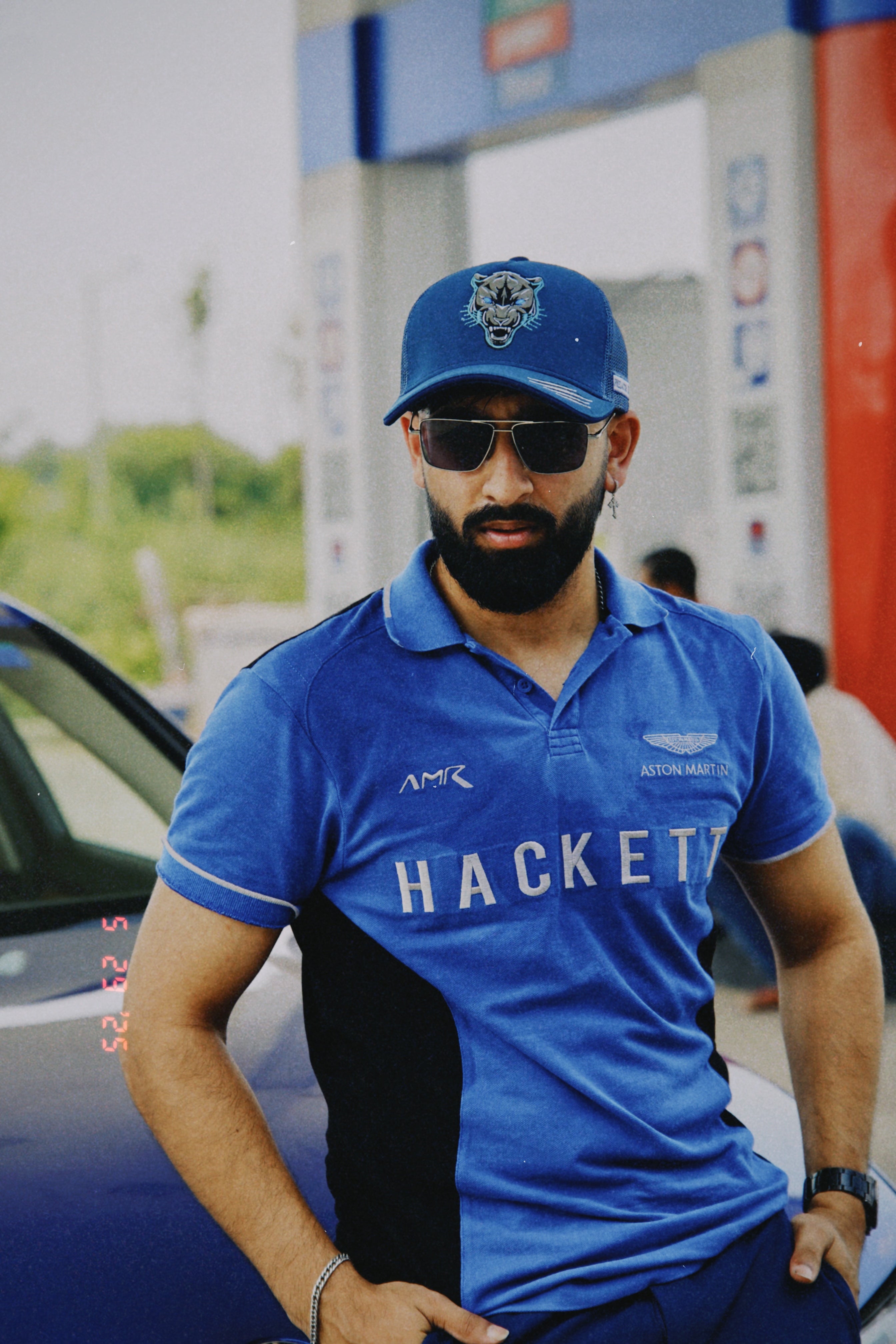 Midnight Prowler - Blue Unisex Trucker Cap