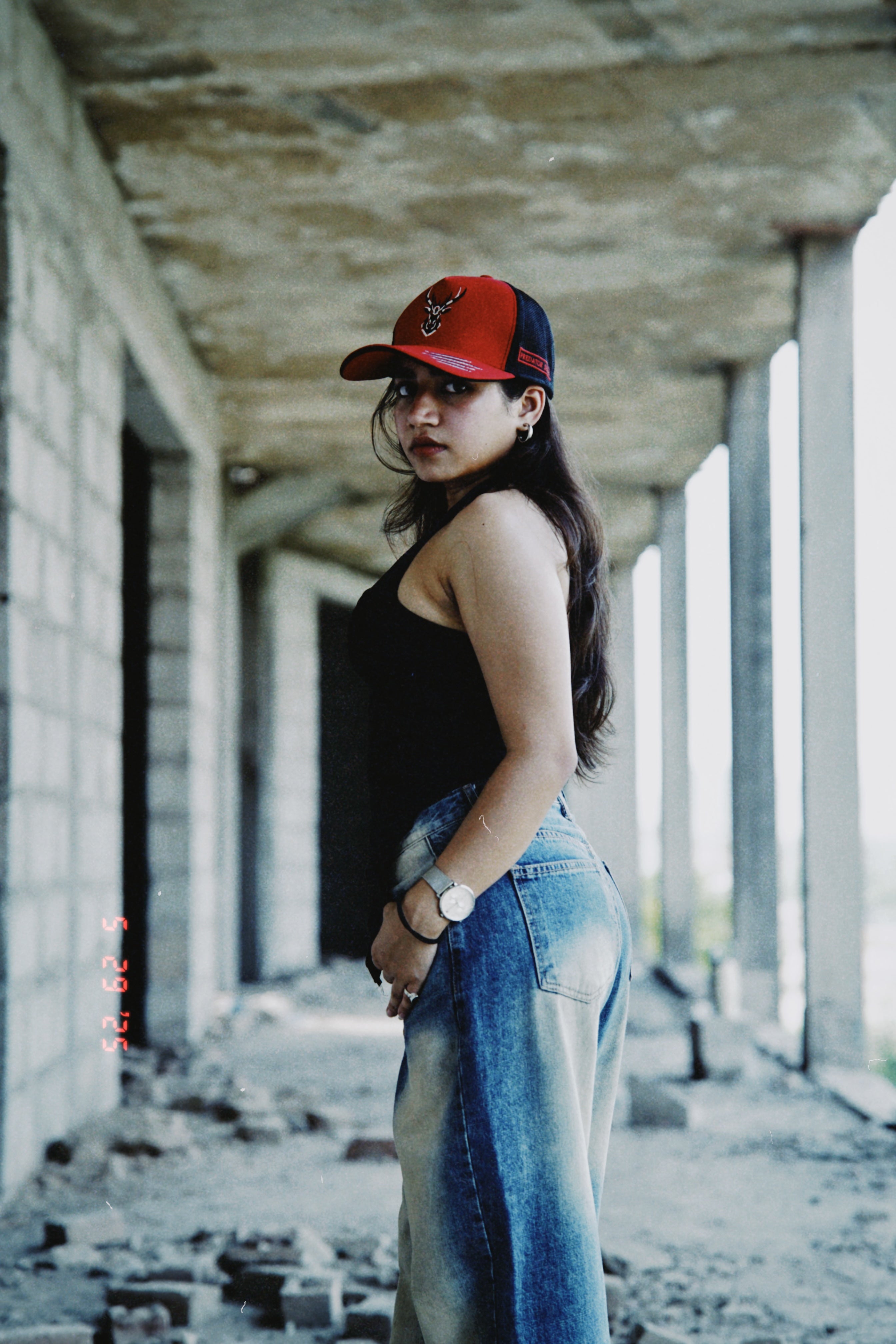 Velvet Reaper - Red/Black unisex trucker cap
