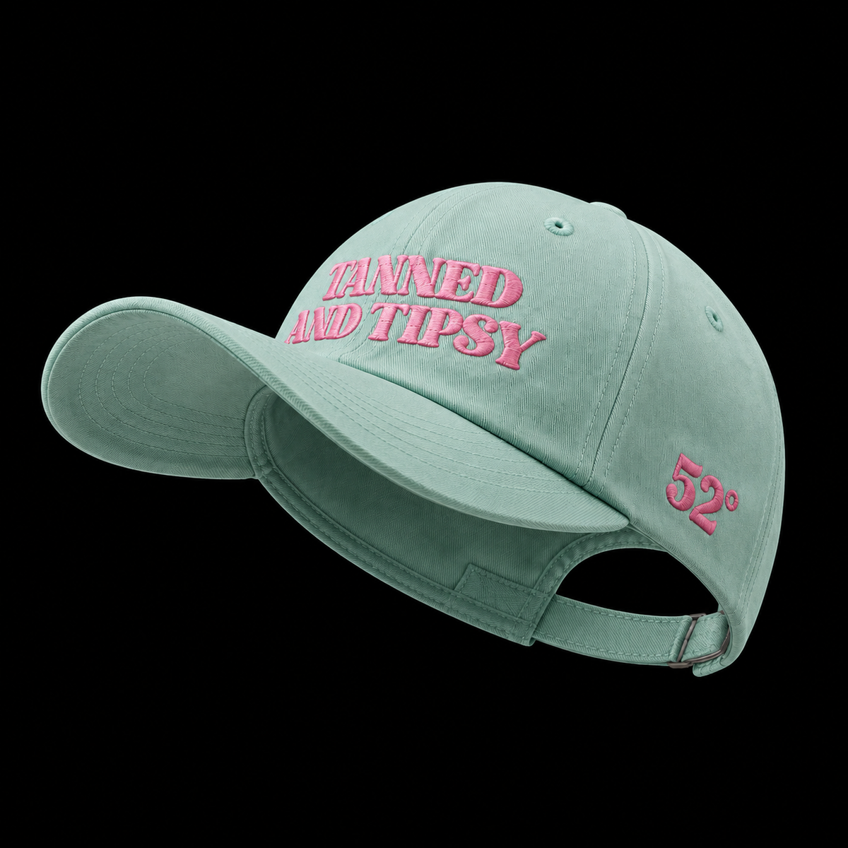 Tanned And Tipsy — Mint/Pink unisex baseball Cap