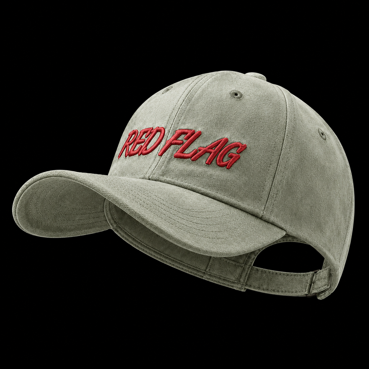Red flag? Green flag? - olive green suede baseball cap