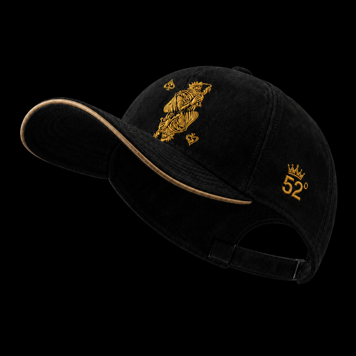 Badshah - black suede unisex baseball cap