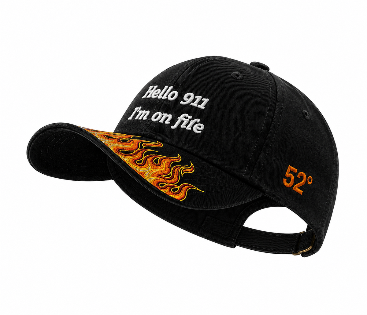 Hello 911 I'm On Fire — Black unisex baseball Cap