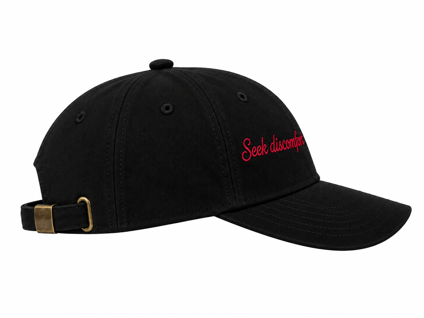 Seek discomfort - Black suede unisex cap