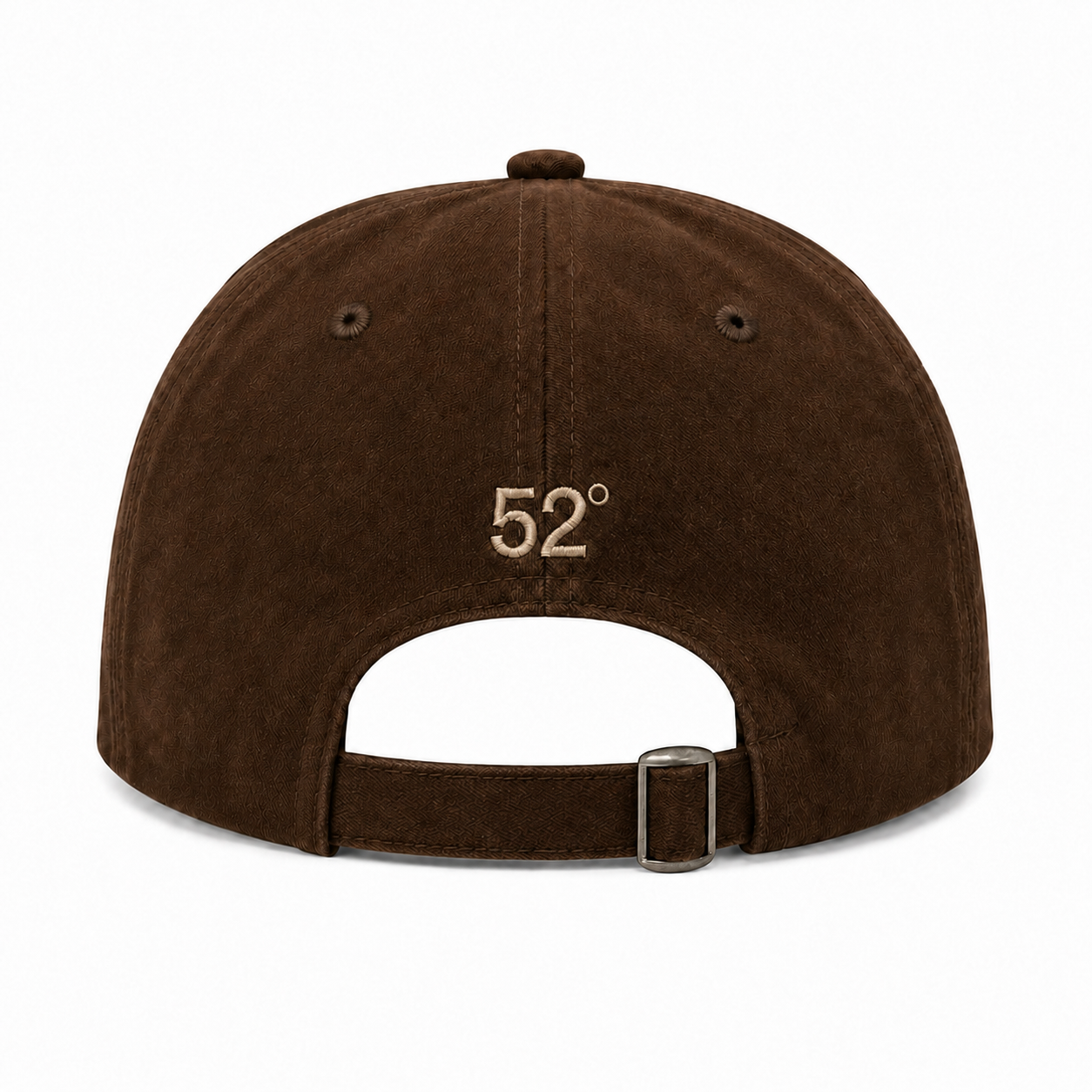 Seek Discomfort - Mocha brown suede unisex baseball cap