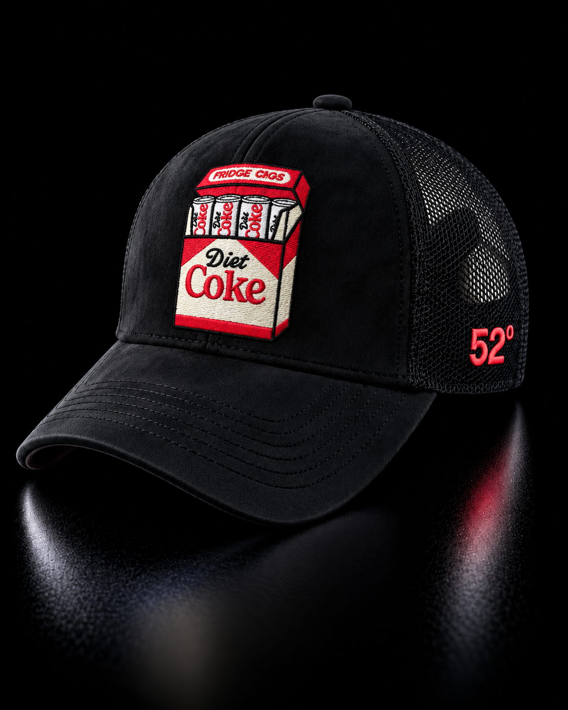 Fridge Cigs - black suede unisex trucker cap