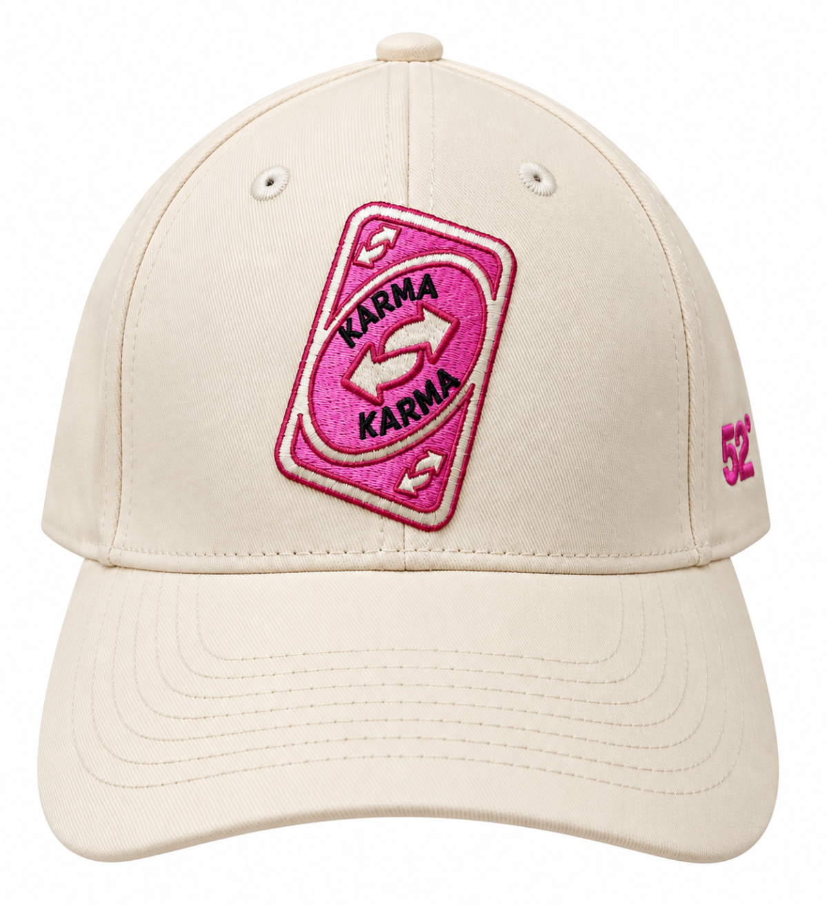 Karma - beige unisex baseball cap
