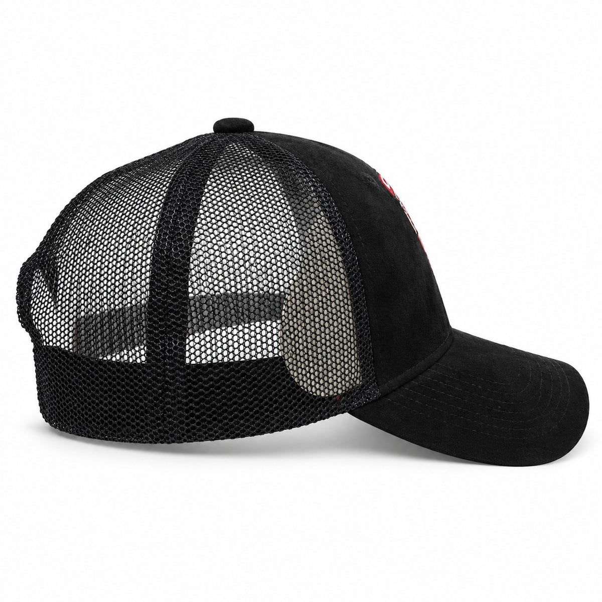 Fridge Cigs - black suede unisex trucker cap